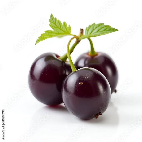 Obraz cherries on white background