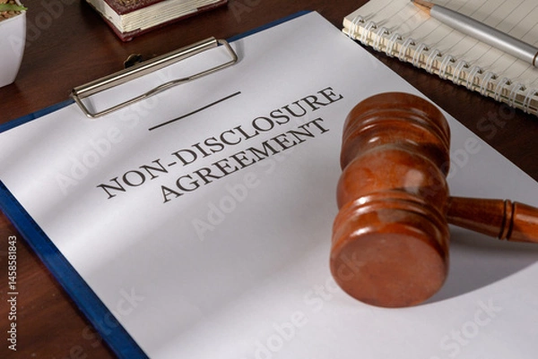 Fototapeta Corporate NDA Document Displayed on Executive Desk