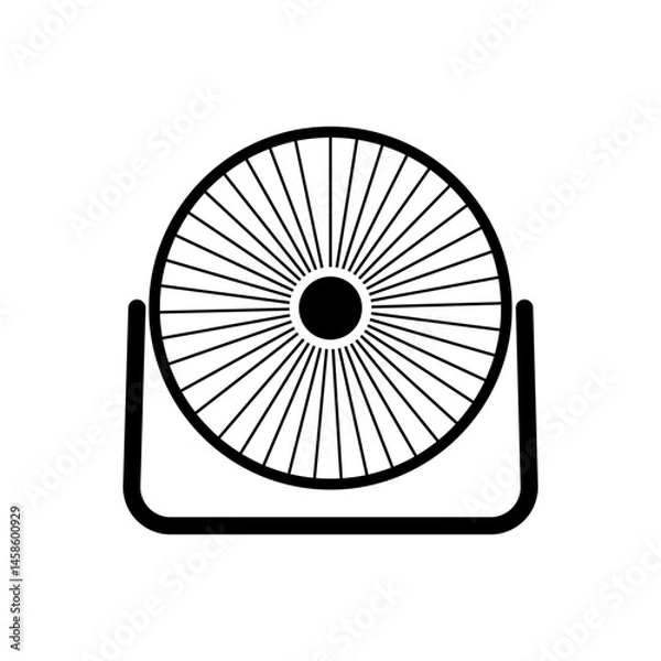 Fototapeta Fan icon isolate on white background.