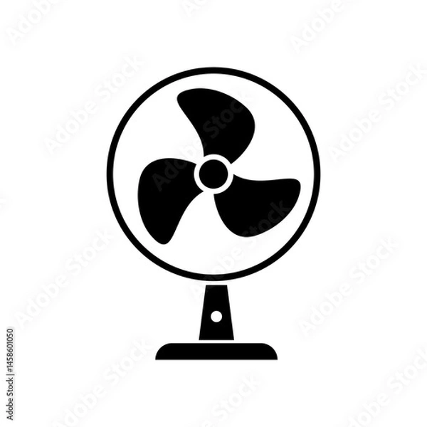 Fototapeta Fan icon isolate on white background.