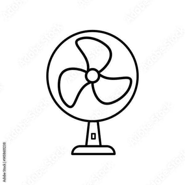 Fototapeta Fan icon isolate on white background.
