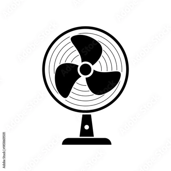 Fototapeta Fan icon isolate on white background.