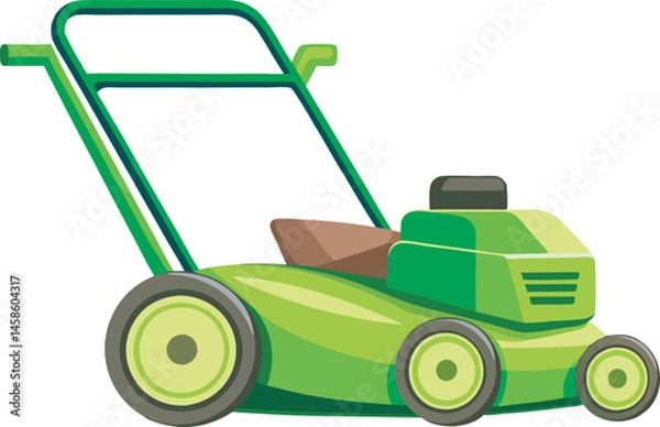 Obraz A "Mower vector art illustration" features a stylized, clean-lined graphic of a lawn mower, ideal for landscaping, gardening, or maintenance themes.