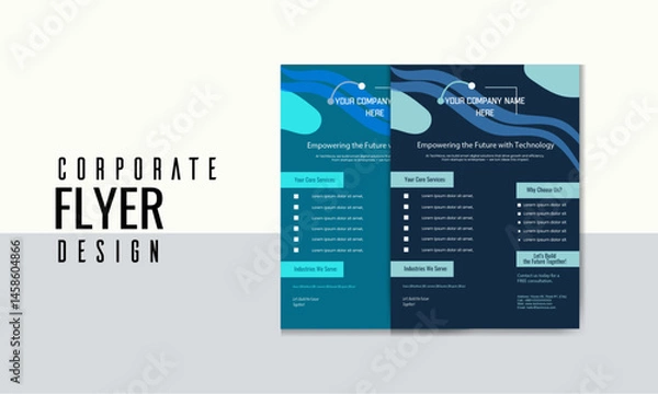 Obraz modern Flyer template. Corporate flyer design.  Creative and minimal vector design