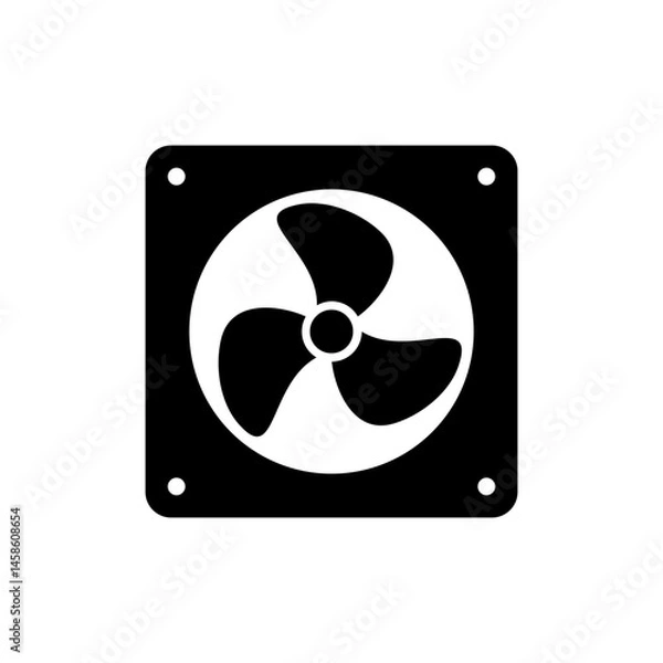 Fototapeta Fan icon isolate on white background.