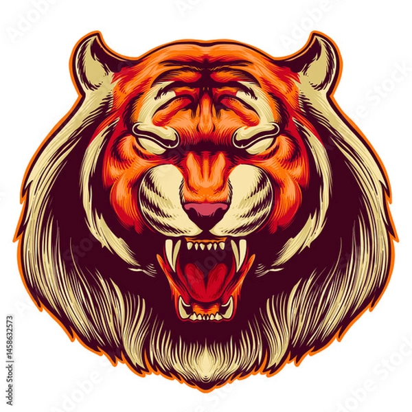 Obraz Tiger Head Illustration