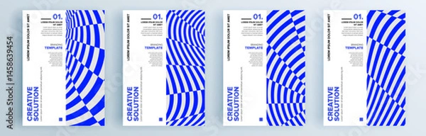 Fototapeta Modern abstract covers set, minimal covers design. Colorful geometric background, vector illustration.