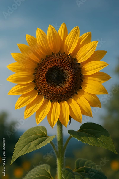 Obraz sunflower on blue sky