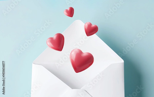 Fototapeta A white envelope for letters, a symbol of communication and communication