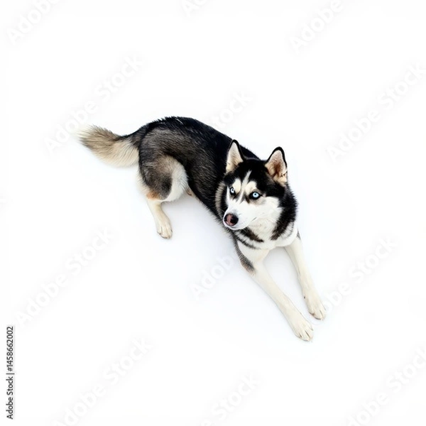 Obraz husky  isolated on white