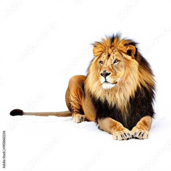 Obraz lion isolated on white