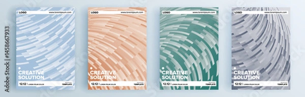 Fototapeta Modern abstract covers set, minimal covers design. Colorful geometric background, vector illustration.