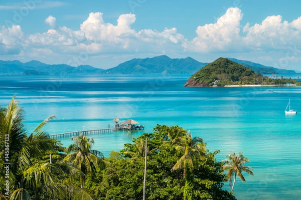 Fototapeta Koh Mak Island Viewpoint at Trat in Thailand Summer Season