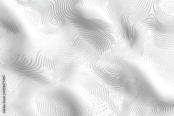 Obraz Abstract wavy lines and dots pattern