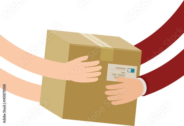 Obraz Package being delivered by a courier