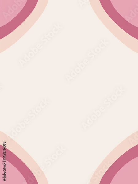 Fototapeta Retro Wavy Abstract Background in Pink and Cream Tones – Minimal Design
