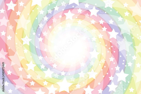 Fototapeta #Background #wallpaper #Vector #Illustration #design #free #free_size #charge_free #colorful #color rainbow,show business,entertainment,party,image  背景素材壁紙,渦巻き,集中線,光線,輝き,螺旋,虹色,レインボー,放射状,星屑,スターダスト,天の川