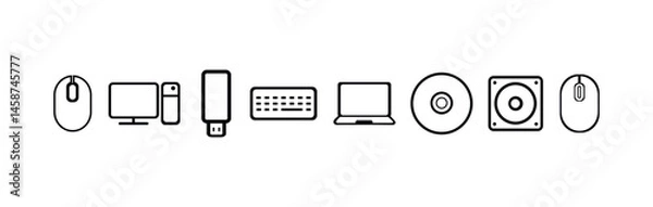 Fototapeta Computer set icon