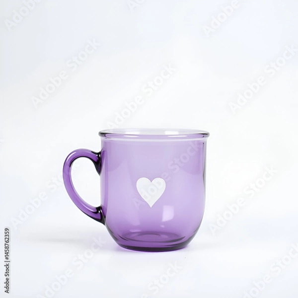 Obraz white cup on blue