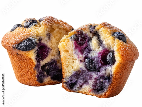 Obraz Blueberry Muffin Cut in Half