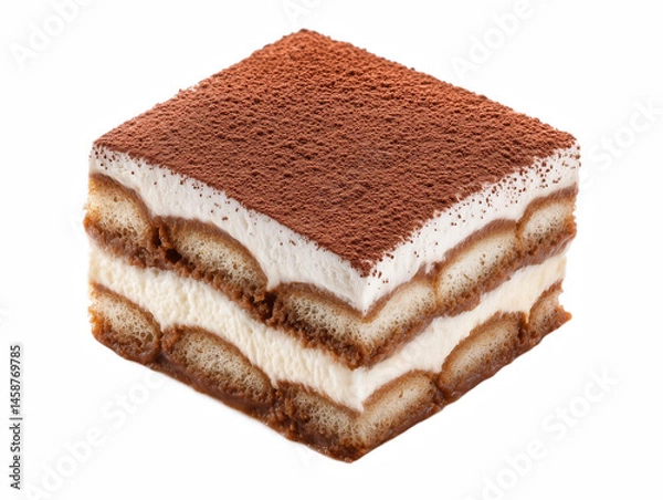 Fototapeta Tiramisu Piece with Cocoa Dust