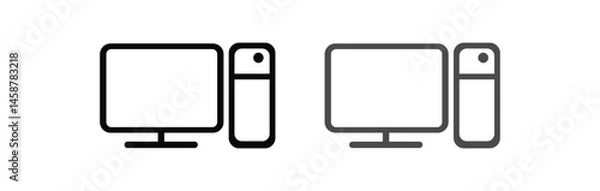 Fototapeta Computer set icon