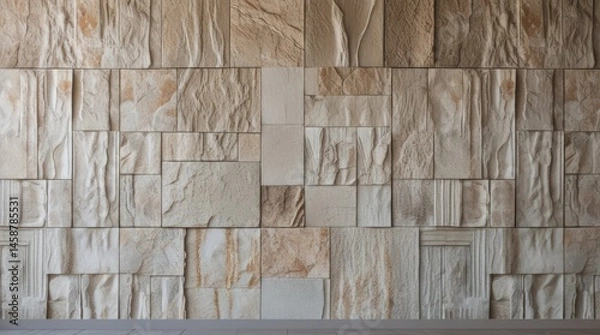 Obraz Stone wall texture background pattern design natural rock surface material