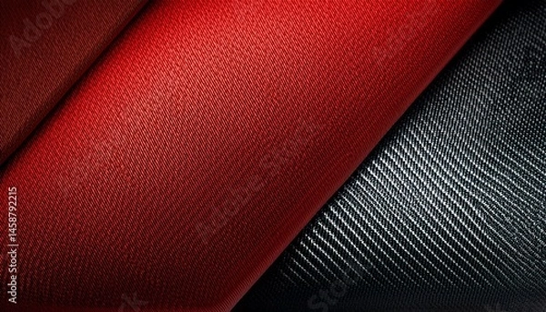 Fototapeta red and black carbon fibre background and texture