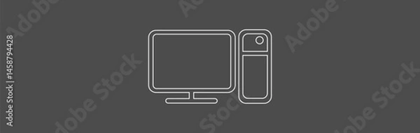 Fototapeta Computer set icon