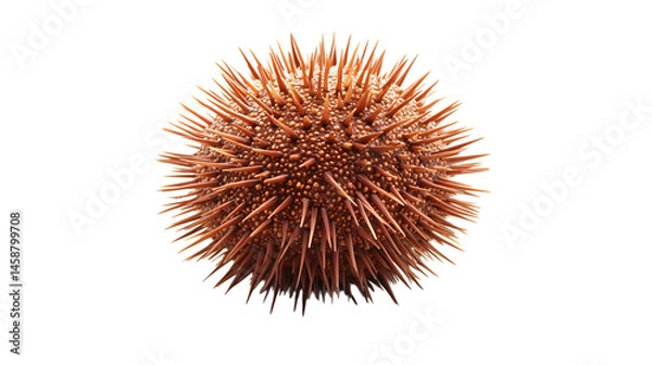 Fototapeta Sea Urchin Isolated on White Background for Graphic Design Projects and Educational Materials
