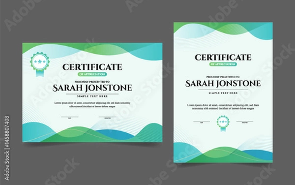 Obraz Abstract and modern certificate template