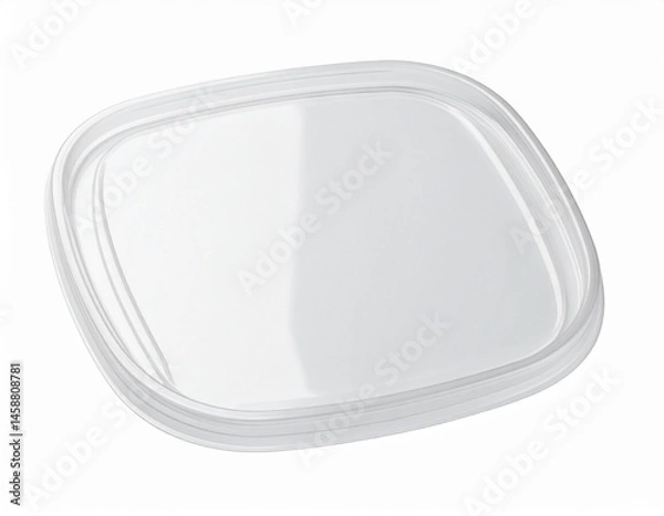 Obraz Translucent container Square-shaped with rounded corners, clear & simple design for storage