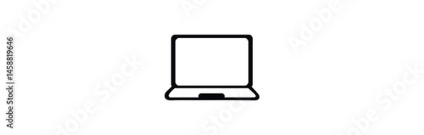 Fototapeta Laptop computer minimal design. Vector EPS10