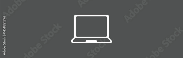 Fototapeta Laptop computer minimal design. Vector EPS10