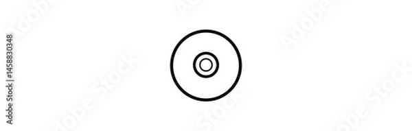 Fototapeta CD drive icon in trendy flat style isolated on background.