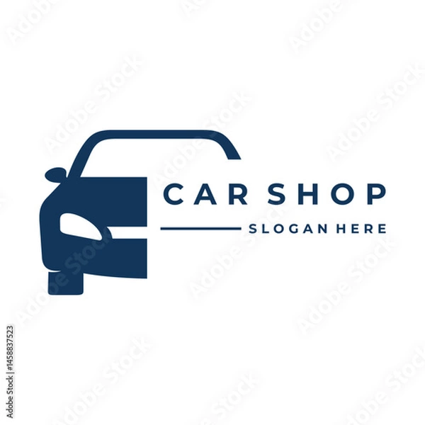 Obraz Auto car shop logo design vector template