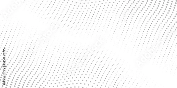 Obraz Abstract white dynamic wavy line dotted texture, Modern futuristic simple dots pattern.