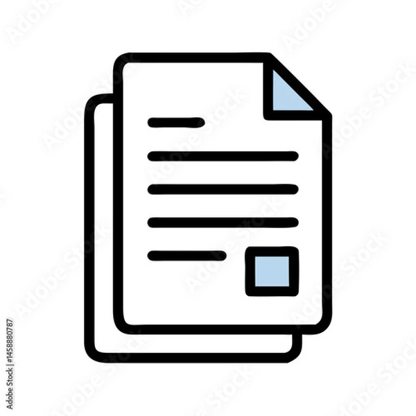 Fototapeta Document Icon Representing Paperwork and Record Keeping System