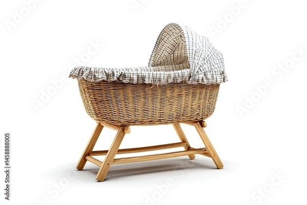 Obraz Bassinet isolated on white background