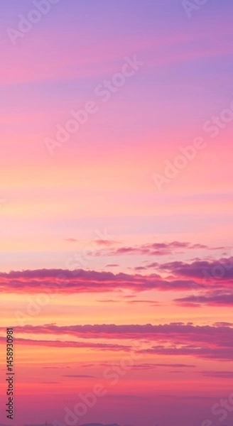 Obraz Ethereal Sunset Clouds in Vibrant Skies for Phone Background Wallpaper