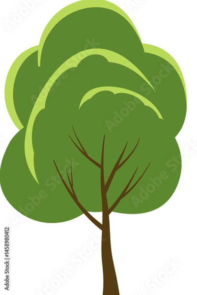 Obraz Cartoon green tree