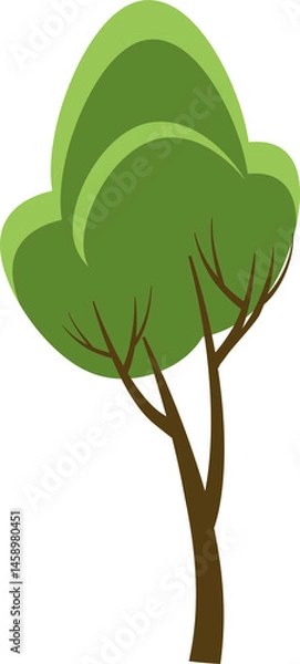 Obraz Cartoon green tree