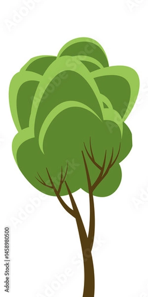 Obraz Cartoon green tree