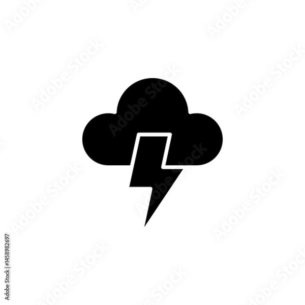 Obraz stormy weather, thunder, lightning icon