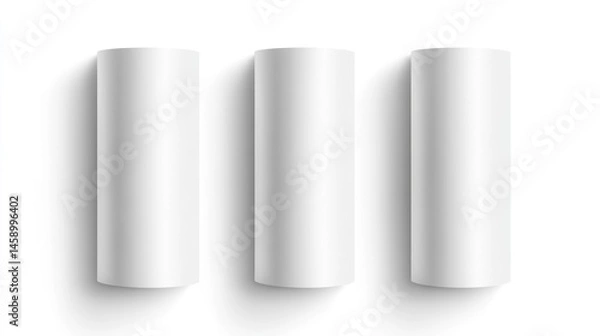 Obraz Blank cylindrical containers