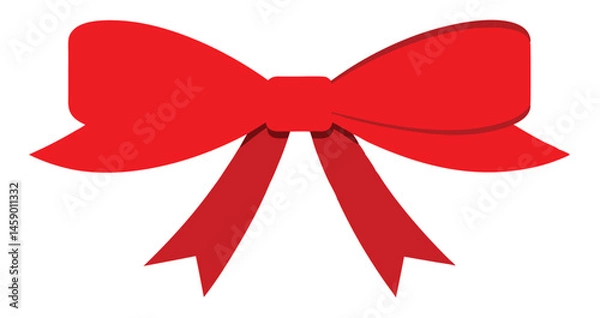 Fototapeta red bow isolated on white