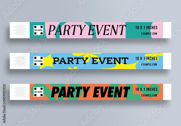 Obraz Event Ticket Wristband Layout
