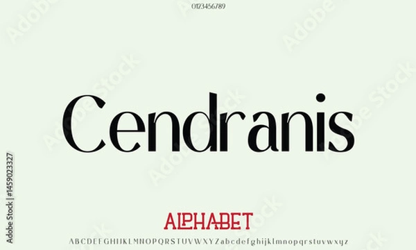 Fototapeta Luxury Cendranis Personal Use Regular alphabet letters font for logo