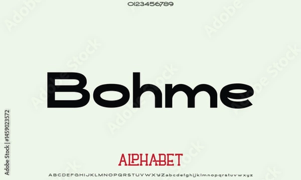 Fototapeta Luxury Bohme Regular alphabet letters font for logo