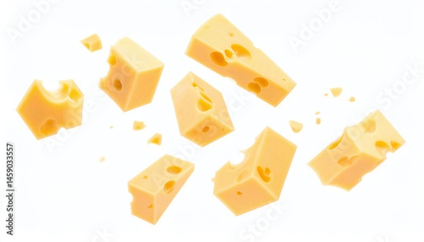 Obraz Fresh Cheese Slices A Simple and Delicious Display